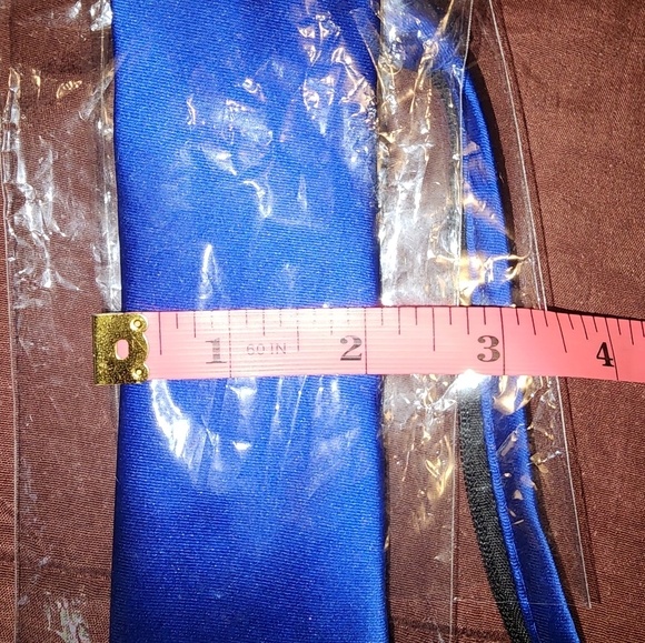 Blue adjustable clip on tie - Picture 3 of 3